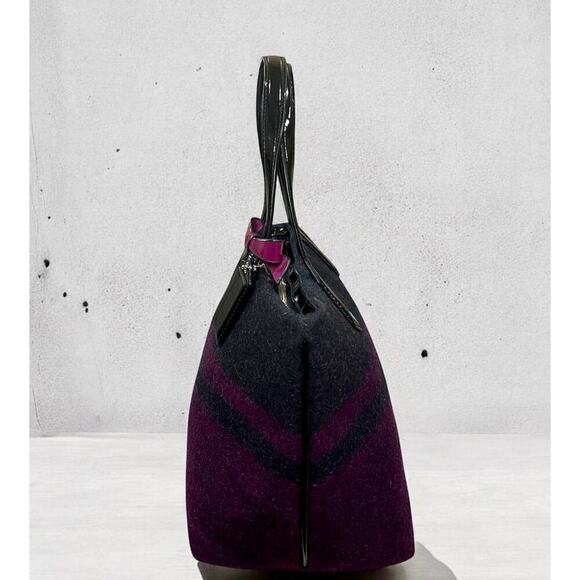 Coach F24786 Signature Stripe Wool Tote Bag - Picture 3 of 10